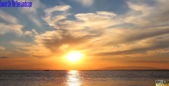 Sunset On The Sea Landscape Sunset On The Sea Landscape