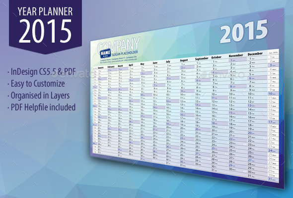 GraphicRiver Year Planner 2015 9204512 GraphicRiver Year Planner 2015 9204512