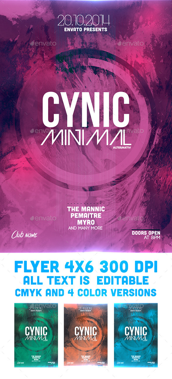 GraphicRiver Cynic Minimal Flyer Template 9254353 GraphicRiver Cynic Minimal Flyer Template 9254353