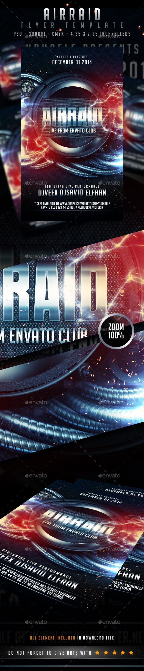 GraphicRiver Air Raid Flyer 9204586 GraphicRiver Air Raid Flyer 9204586