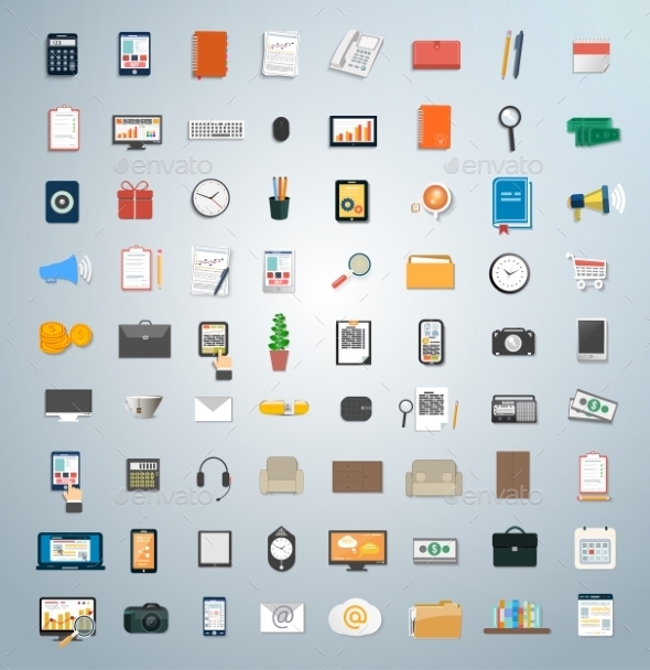 GraphicRiver Set of Various Business Concept Items Icons 9255160 GraphicRiver Set of Various Business Concept Items Icons 9255160