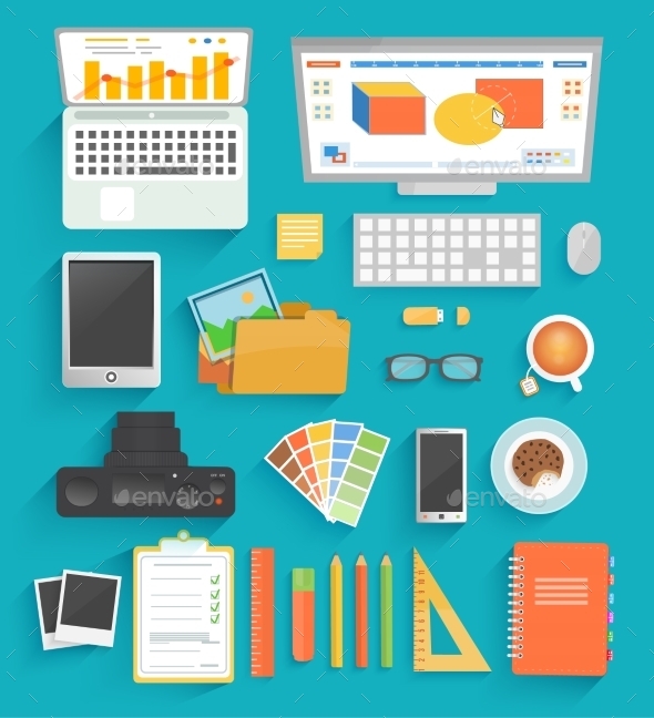 GraphicRiver Designer Work Elements 9255218 GraphicRiver Designer Work Elements 9255218