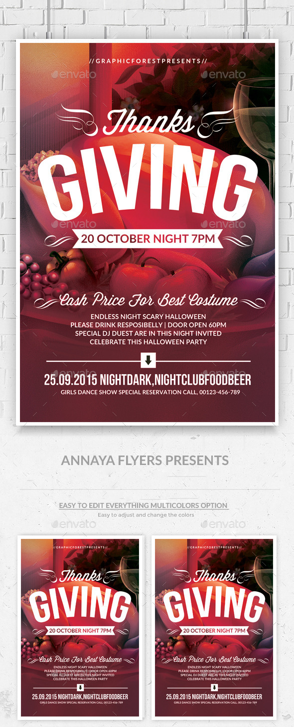 GraphicRiver Thanks Giving Party Flyer Template 9255798 GraphicRiver Thanks Giving Party Flyer Template 9255798