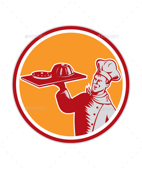 GraphicRiver Baker Tray Food Cake Circle Woodcut 9256817 GraphicRiver Baker Tray Food Cake Circle Woodcut 9256817