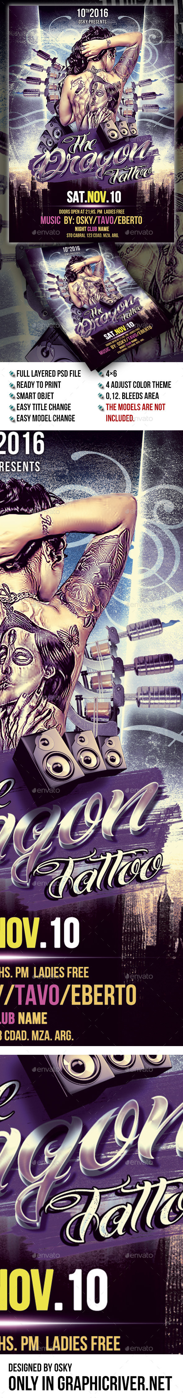 GraphicRiver Tattoo Flyer Template 9257125 GraphicRiver Tattoo Flyer Template 9257125