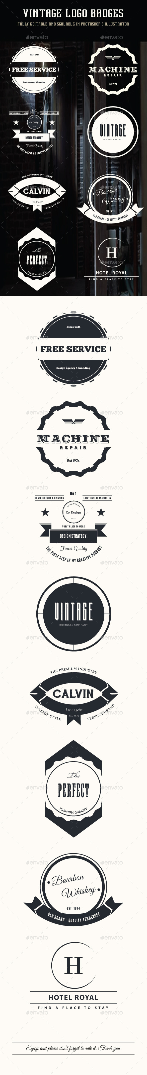 GraphicRiver 8 Vintage Logo Badges 9257205 GraphicRiver 8 Vintage Logo Badges 9257205