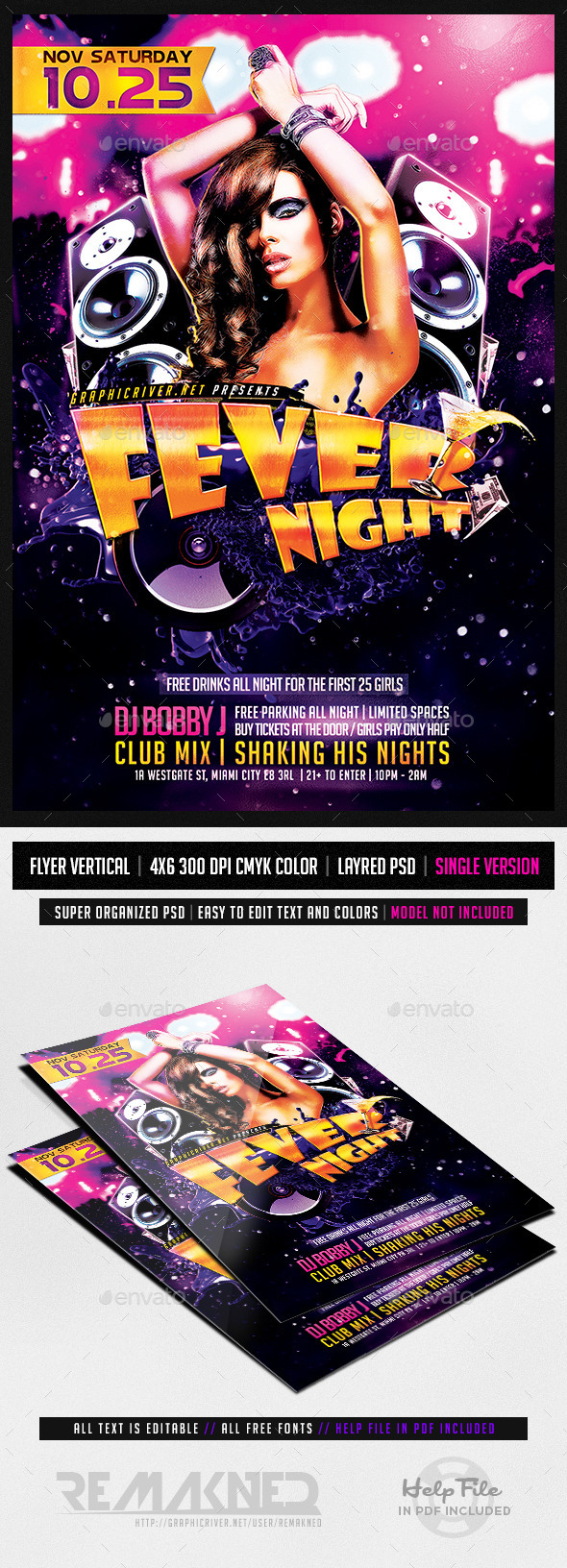 GraphicRiver Fever Night Flyer Template PSD 9257349 GraphicRiver Fever Night Flyer Template PSD 9257349
