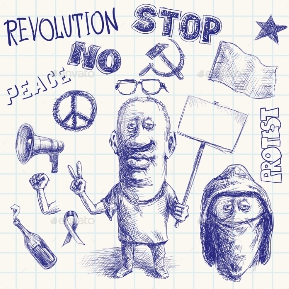 GraphicRiver Protest Doodle 9258072 GraphicRiver Protest Doodle 9258072