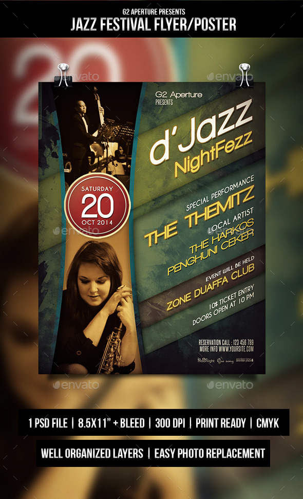 GraphicRiver Jazz Festival Flyer 9258217 GraphicRiver Jazz Festival Flyer 9258217