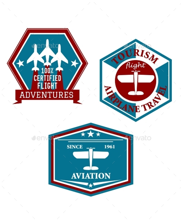 GraphicRiver Aviation and Tourism Emblems 9258327 GraphicRiver Aviation and Tourism Emblems 9258327