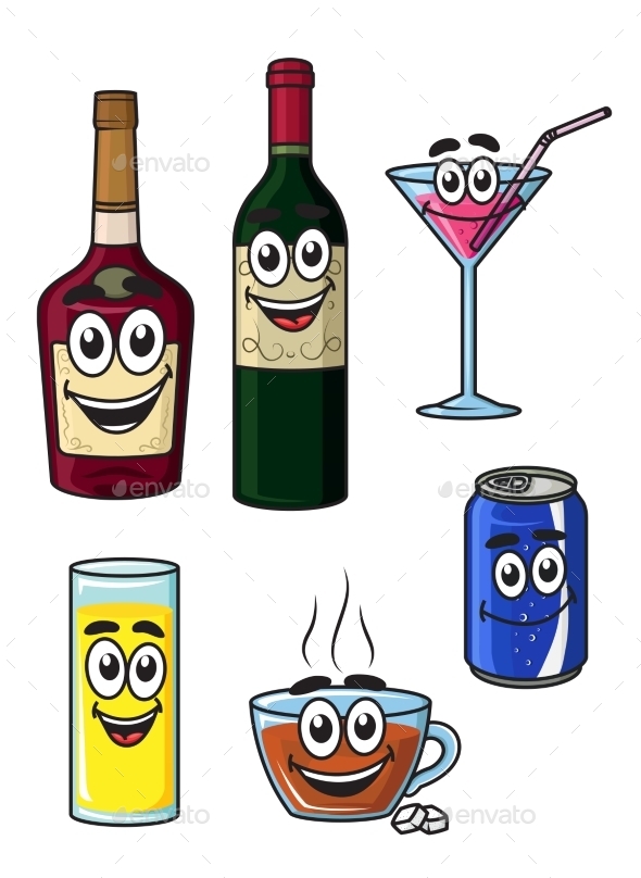 Stock Vector - GraphicRiver Beverages Cartoons 9258331 » Dondrup.com