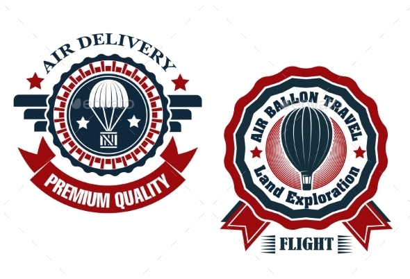 Air Delivery and Hot Air Balloon Badges Air Delivery and Hot Air Balloon Badges