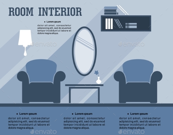 GraphicRiver Room Interior Infographic Template 9258457 GraphicRiver Room Interior Infographic Template 9258457