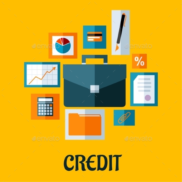 GraphicRiver Credit Concept in Flat Style 9258464 GraphicRiver Credit Concept in Flat Style 9258464