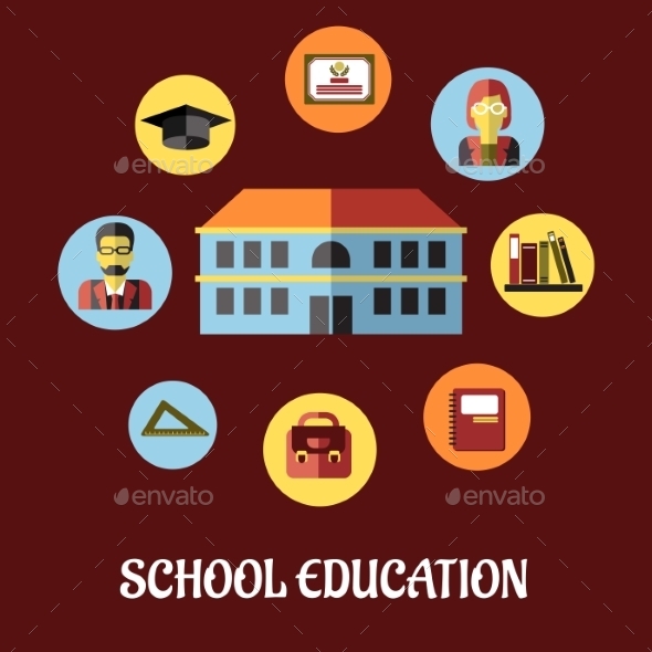 GraphicRiver School Education Flat Design 9258520 GraphicRiver School Education Flat Design 9258520