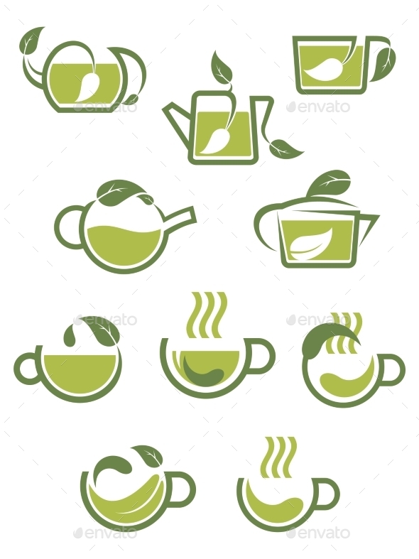 GraphicRiver Herbal Tea Icons 9258537 GraphicRiver Herbal Tea Icons 9258537