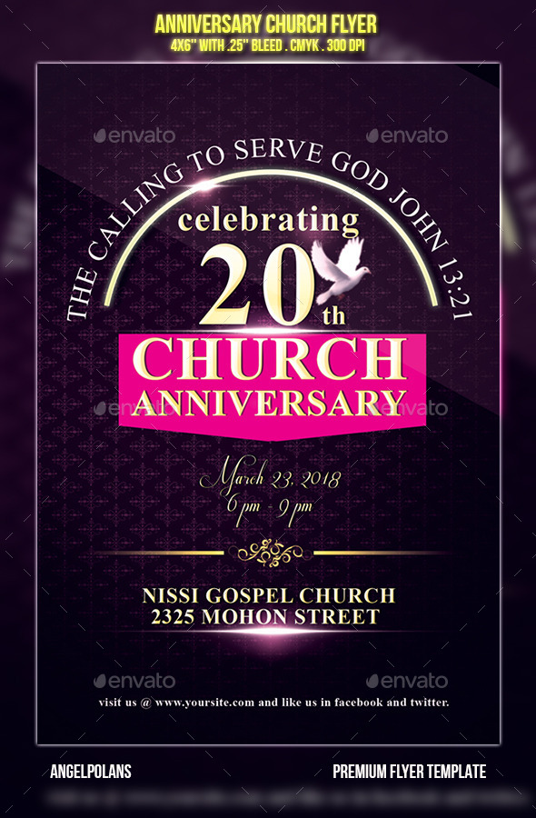 Church Anniversary Celebration Invitation