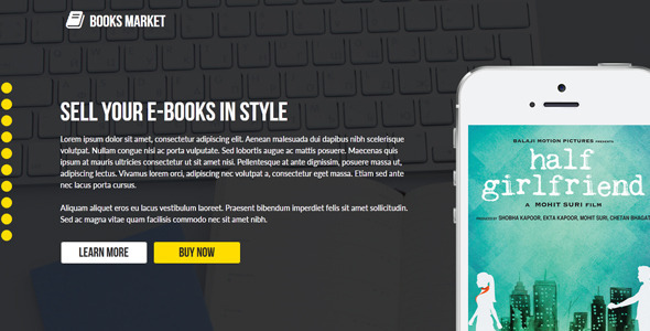 Books Market - Creative Landing Page Template