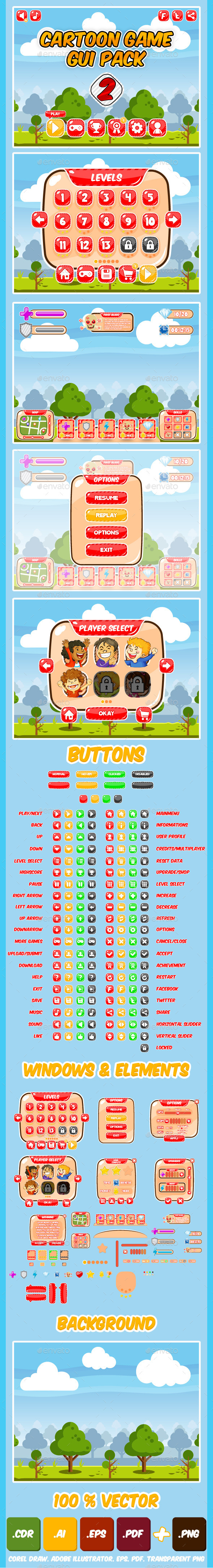 GraphicRiver Kids Game UI Kit Pack 2 9258814 GraphicRiver Kids Game UI Kit Pack 2 9258814