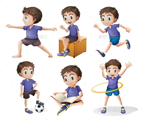 GraphicRiver Different Activities of a Young Boy 9258834 GraphicRiver Different Activities of a Young Boy 9258834