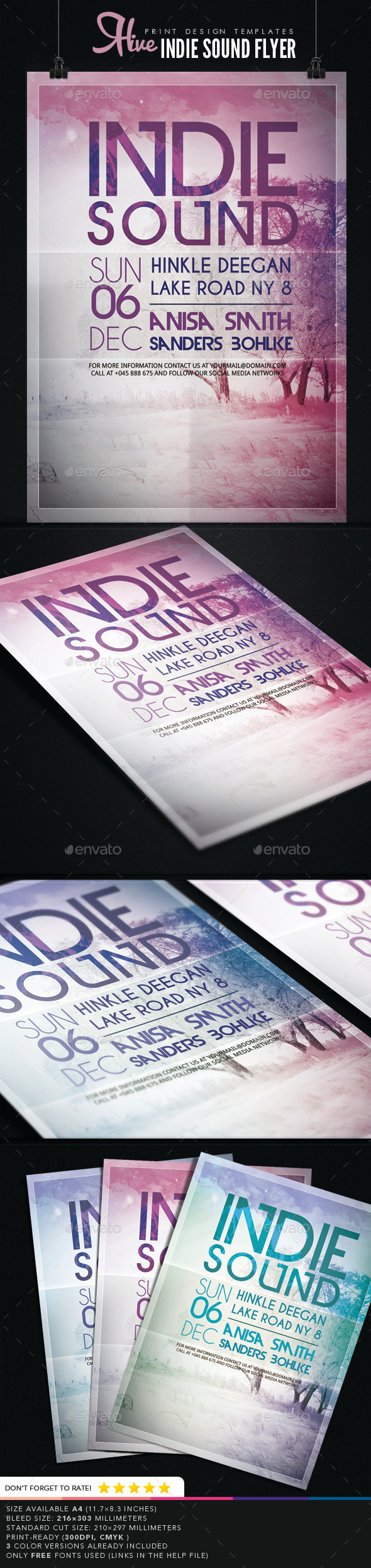 GraphicRiver Indie Sound Flyer 9259506 GraphicRiver Indie Sound Flyer 9259506