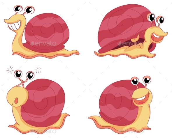 GraphicRiver Four Snails 9259654 GraphicRiver Four Snails 9259654