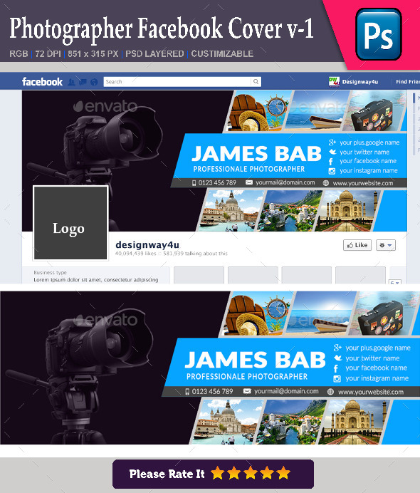 GraphicRiver Photographer Facebook Cover v-1 9259740 GraphicRiver Photographer Facebook Cover v-1 9259740