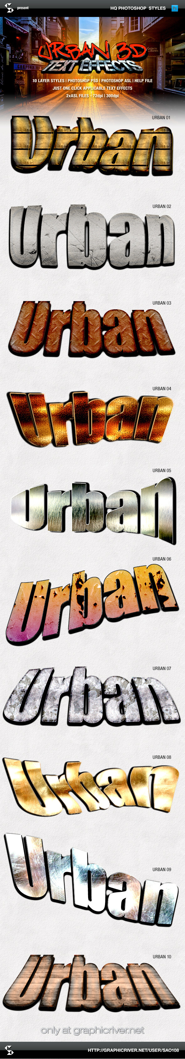 Urban Style 3D Text Effects