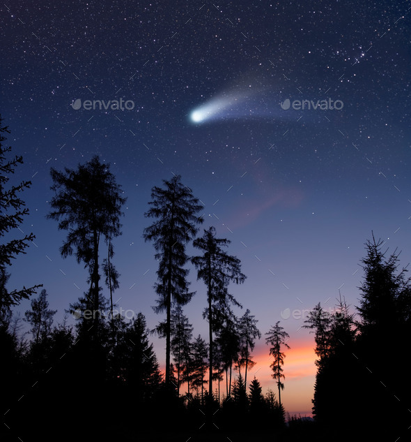 Comet in the evening sky (Misc) Photo Download