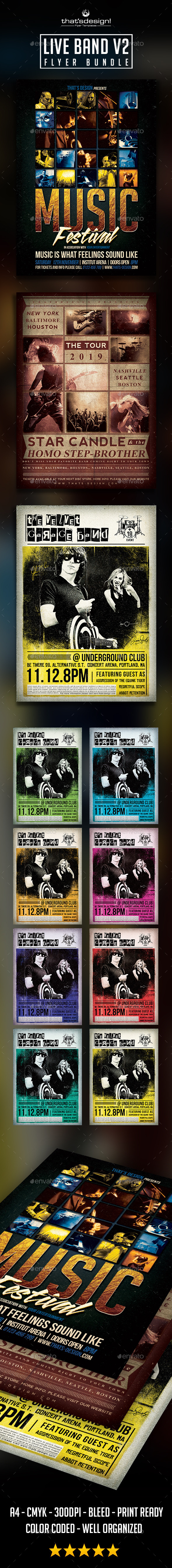 GraphicRiver Live Band Flyer Bundle V2 9259849 GraphicRiver Live Band Flyer Bundle V2 9259849