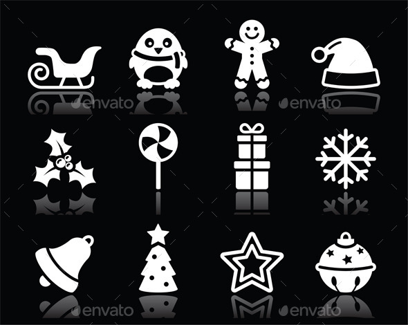 GraphicRiver Christmas White Icons Set 9260848 GraphicRiver Christmas White Icons Set 9260848