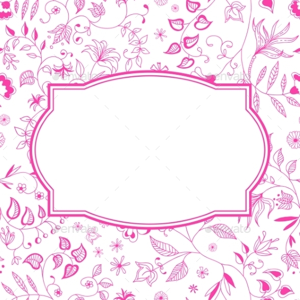 GraphicRiver Floral Pattern Pink Background 9262029 GraphicRiver Floral Pattern Pink Background 9262029
