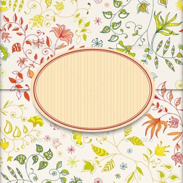 GraphicRiver Flower Retro Sticker Background 9262035 GraphicRiver Flower Retro Sticker Background 9262035