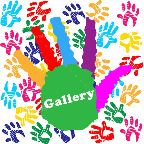 Kids Gallery Indicates Colourful Color And Children