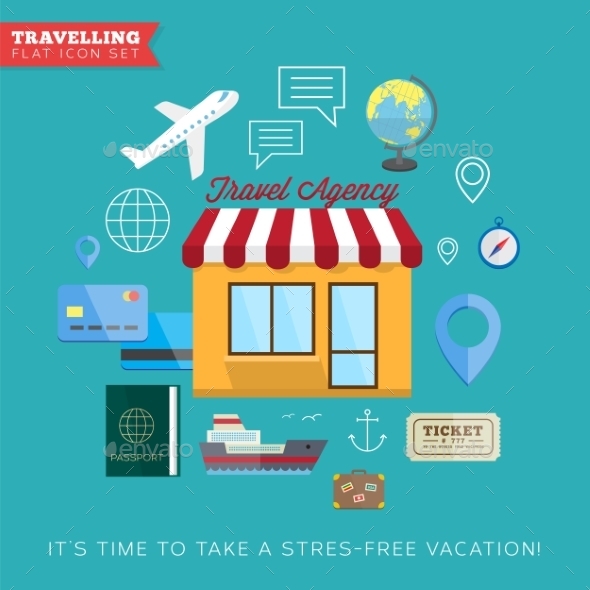 GraphicRiver Travel and vacation flat vector icon set 9262550 GraphicRiver Travel and vacation flat vector icon set 9262550