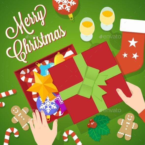 GraphicRiver Flat Style Christmas Vector Card or Background 9263809 GraphicRiver Flat Style Christmas Vector Card or Background 9263809