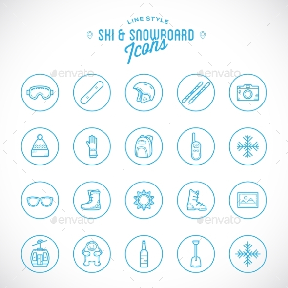 GraphicRiver Line Style Vector Ski Resort Vacation Icon Set 9263861 GraphicRiver Line Style Vector Ski Resort Vacation Icon Set 9263861