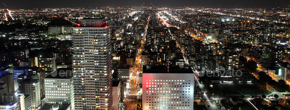 Cityscape of Downtown Sapporo , Japan (Misc) Photo Download