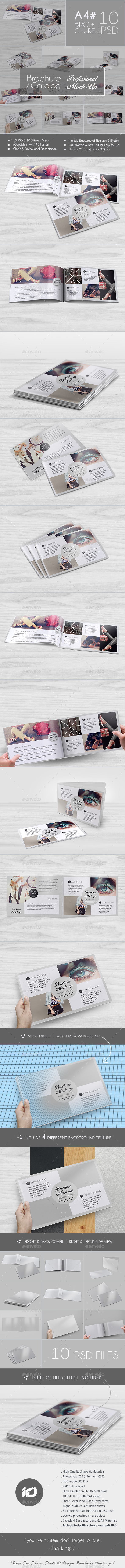GraphicRiver Realistic Horizontal Brochure Mock-Up 9265464 GraphicRiver Realistic Horizontal Brochure Mock-Up 9265464