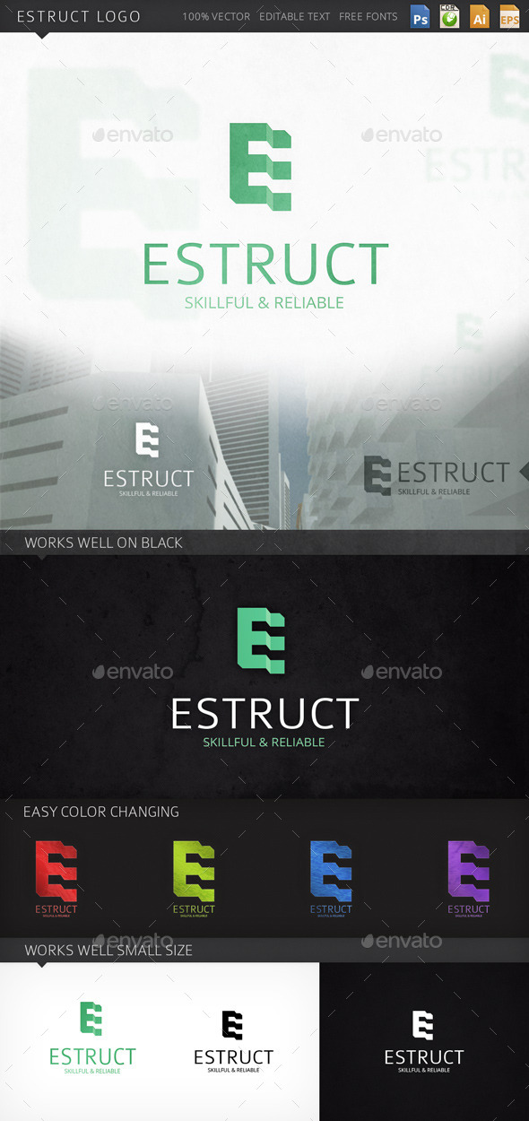 GraphicRiver Estruct Logo 9266026 GraphicRiver Estruct Logo 9266026