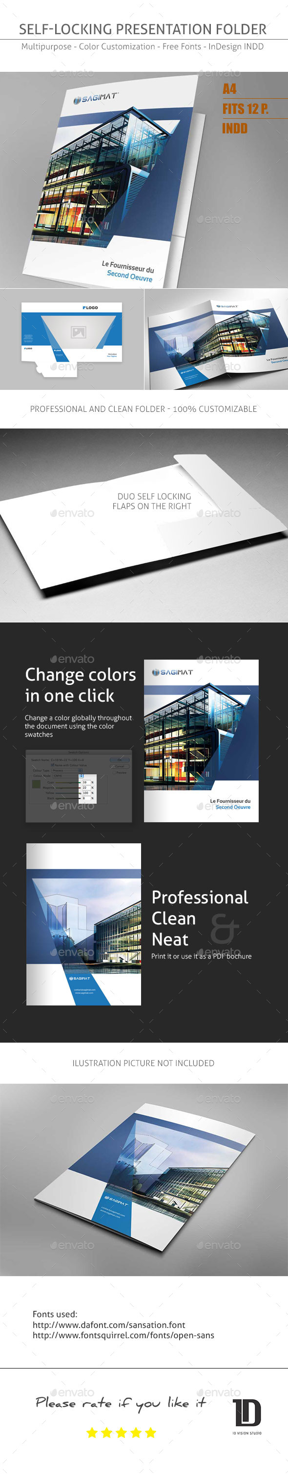 GraphicRiver A4 Self Locking Multipurpose Presentation Folder 9200260 GraphicRiver A4 Self Locking Multipurpose Presentation Folder 9200260