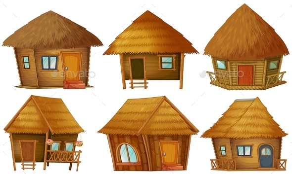 GraphicRiver Cottage Set 9268981 GraphicRiver Cottage Set 9268981