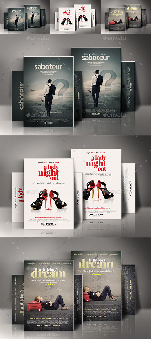 GraphicRiver Action Adventure Comedy Bundle Movie Posters 9270011 GraphicRiver Action Adventure Comedy Bundle Movie Posters 9270011