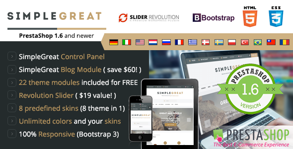 SimpleGreat Responsive Prestashop 1.6 Theme SimpleGreat Responsive Prestashop 1.6 Theme