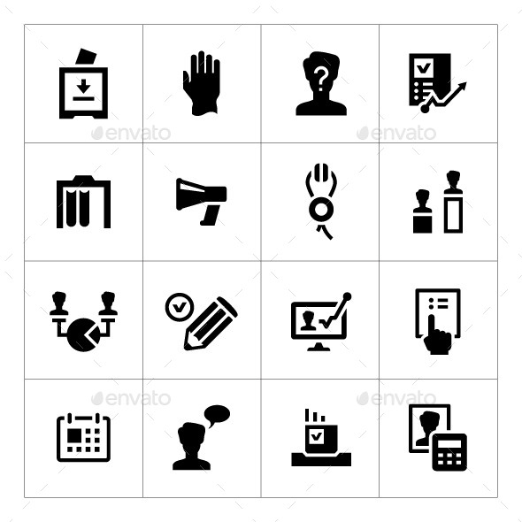GraphicRiver Set Icons of Elections 9270432 GraphicRiver Set Icons of Elections 9270432