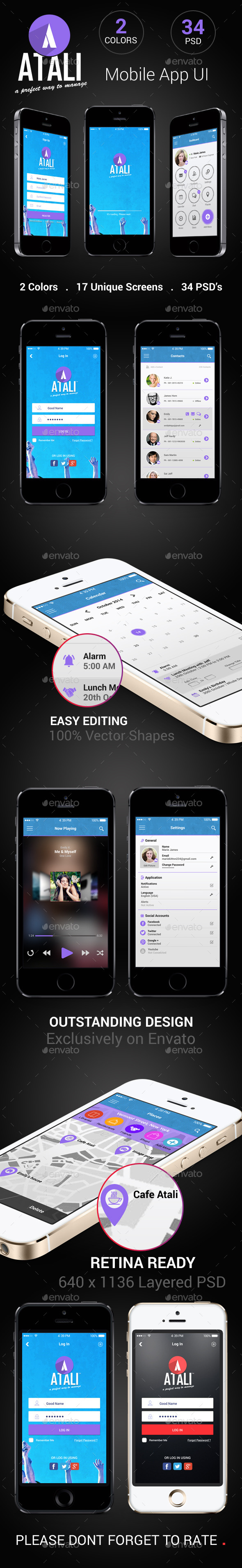 GraphicRiver Atali Mobile App UI 9225658 GraphicRiver Atali Mobile App UI 9225658