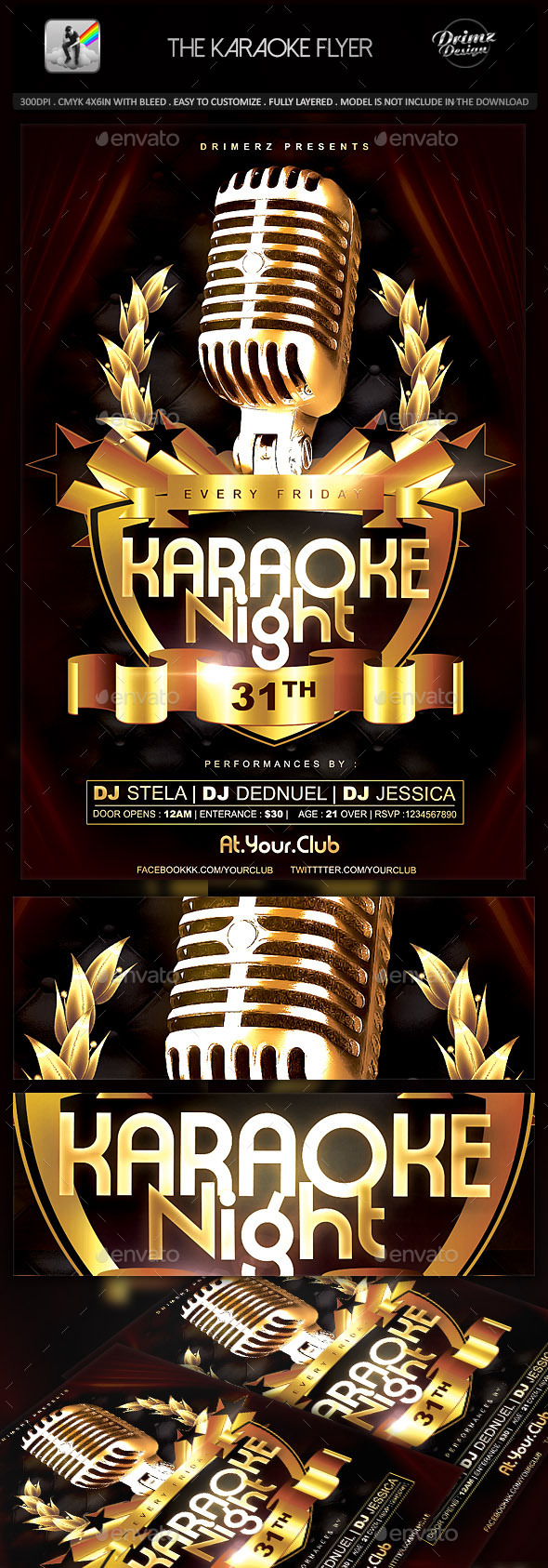 GraphicRiver The Karaoke Flyer 9271657 GraphicRiver The Karaoke Flyer 9271657