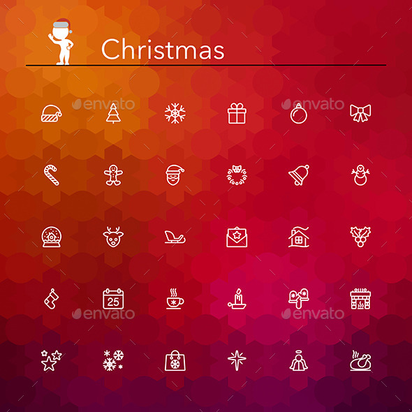 Christmas Line Icons Christmas Line Icons