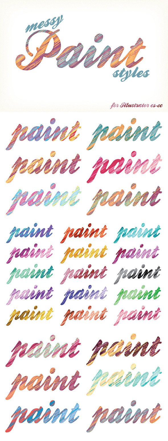 GraphicRiver Messy Paint Styles 9272048 GraphicRiver Messy Paint Styles 9272048