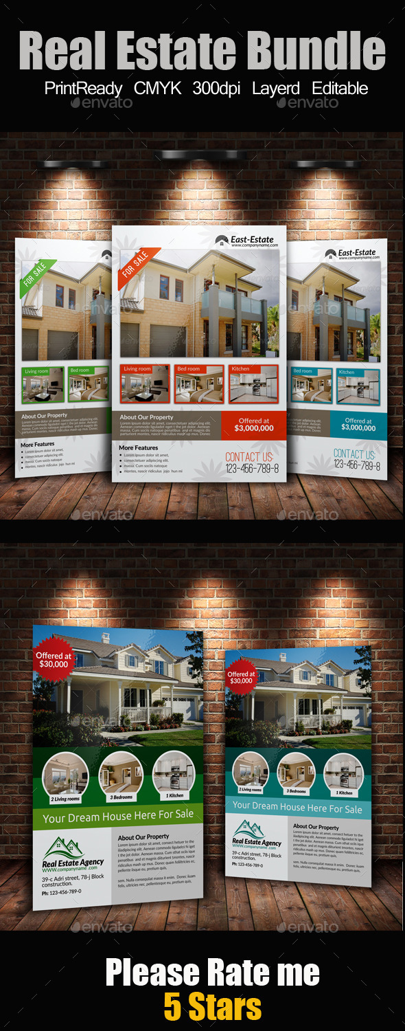 A4 Real Estate Flyers Bundle